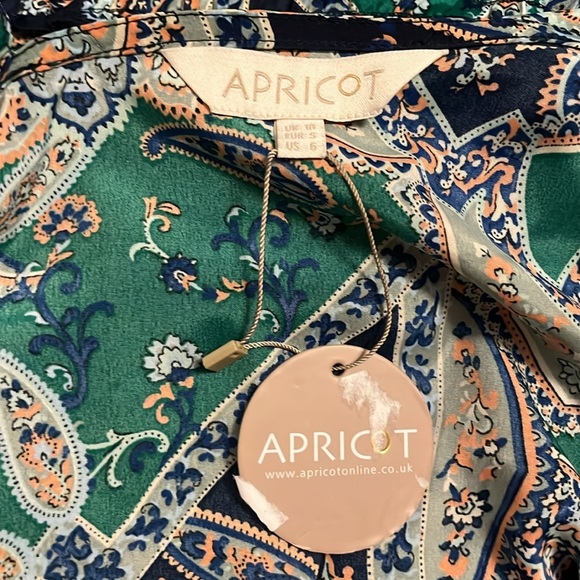 APRICOT Satin Scarf Print Maxi Dress size 6 - Picture 11 of 11